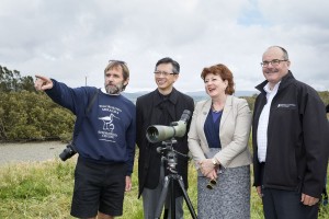 Ambassador, Minister and DG with Adrian Riegen